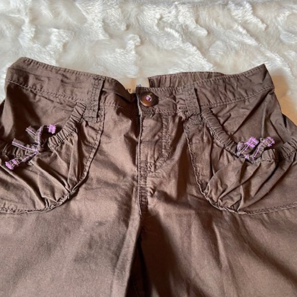 2/$30 Old Navy Brown Capri Pants Girl's Size 10 - Picture 3 of 14